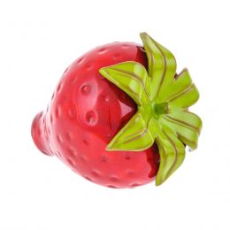 Red Strawberry - Large Modern Handmade Ceramic Decor Ornament - 5.1'' (13cm) 