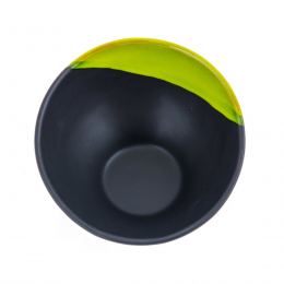 Serving Bowl - Modern Handmade Ceramic - Bright Green & Grey - 6.3'' (16cm)