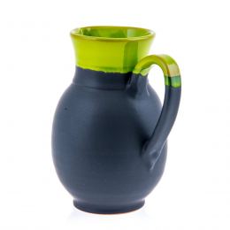 Ceramic Decanter - Pitcher, Modern & Stylish Handmade, Green & Grey 6.7'' (17cm)