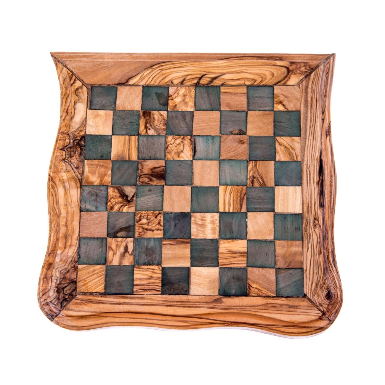 Olive Wood Set of 4 Board Games - Handmade Dominoes, Chess, Solitaire ...