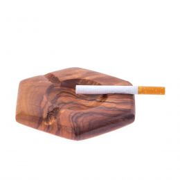 Olive Wood Ashtray, Hexagon Design