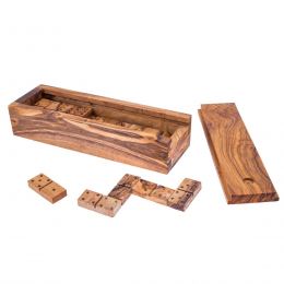 Olive Wood Dominoes Game or Domino Game Set - Handmade