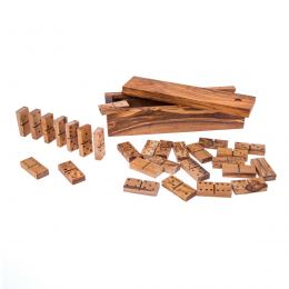 Olive Wood Dominoes Game or Domino Game Set - Handmade