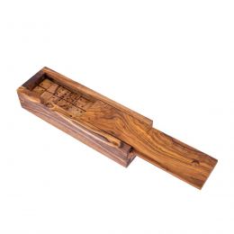 Olive Wood Dominoes Game or Domino Game Set - Handmade