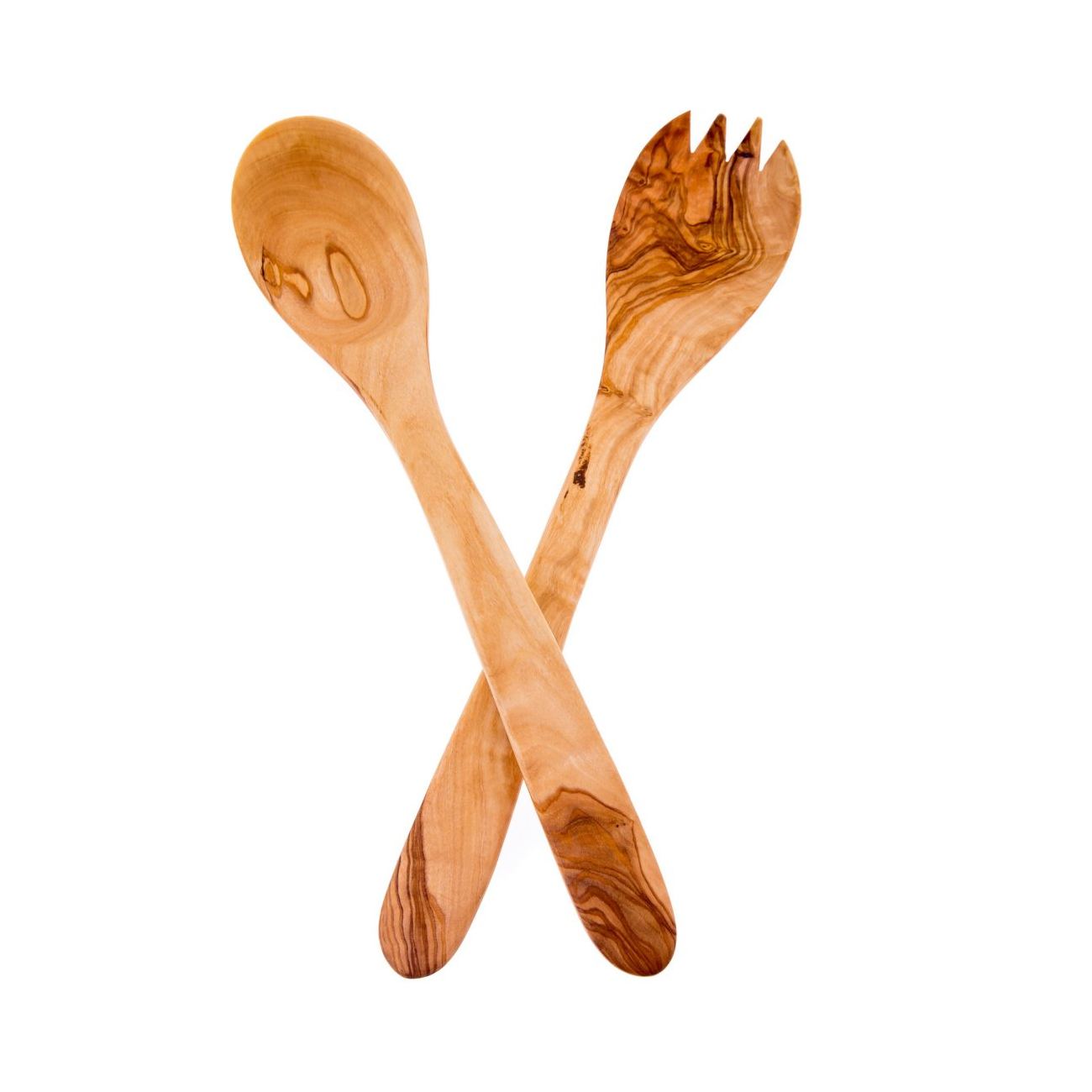 Olive Wood Kitchen Utensils Set of 2 - Handmade Cooking or ...
