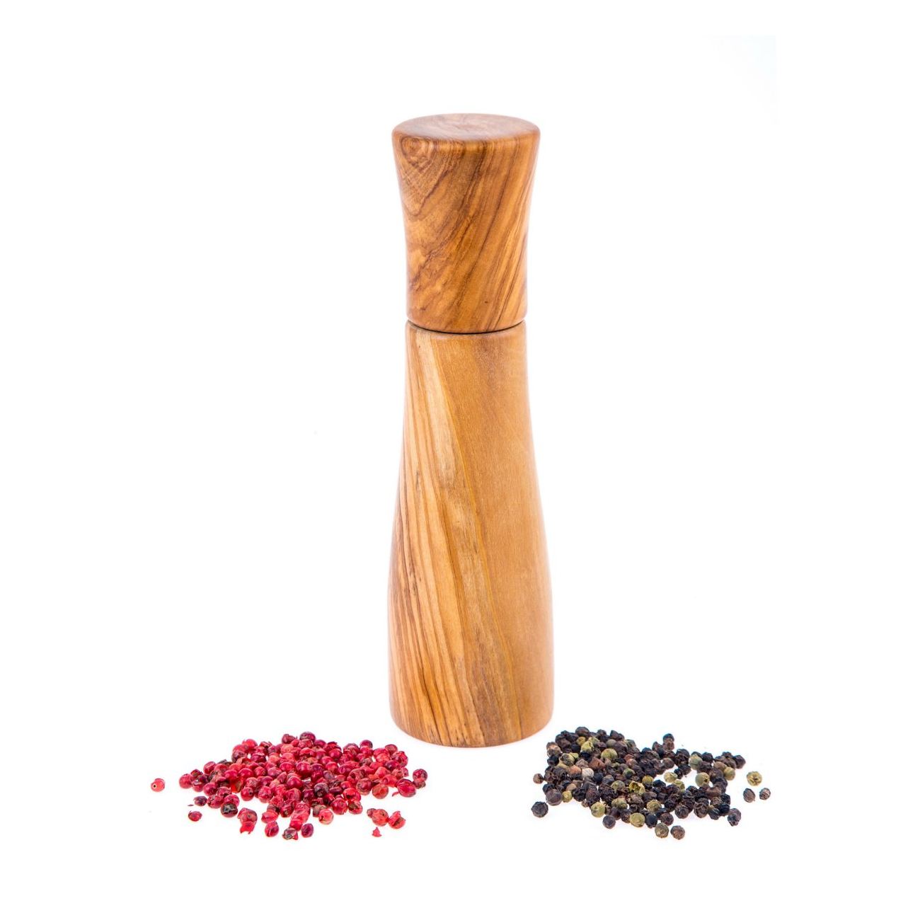 Olive Wood Salt Pepper mill or Pepper Grinder, Modern Style