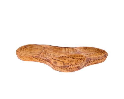 Olive Wood Serving Platter or Wooden Tray, 4 Compartment Sectional