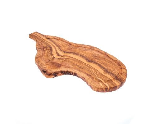 Olive Wood, Cutting Board - Handmade Wooden Chopping Board with Handle and Slot - Large 19.6'' (50cm)