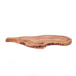 Olive Wood, Cutting Board - Handmade Wooden Chopping Board with Handle and Slot - Large 19.6'' (50cm)