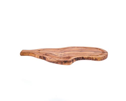 Olive Wood, Cutting Board - Handmade Wooden Chopping Board with Handle and Slot - Large 19.6'' (50cm)