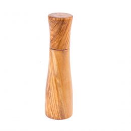 Set of 2 Olive Wood Salt and Pepper Mills or Salt and Pepper Grinders, Modern Style