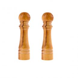 Set of 2 Olive Wood Salt and Pepper Mills or Salt and Pepper Grinders, Classic Style