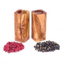 Olive Wood Salt & Pepper Shakers and Olive Wood Chopping or Cutting Board Set