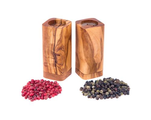 Olive Wood Salt & Pepper Shakers and Olive Wood Chopping or Cutting Board Set