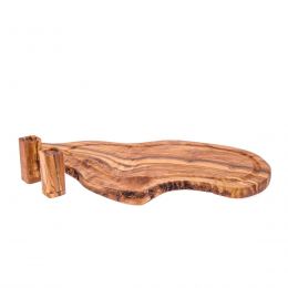 Olive Wood Salt & Pepper Shakers and Olive Wood Chopping or Cutting Board Set