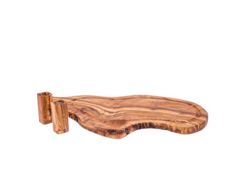 Olive Wood Salt & Pepper Shakers and Olive Wood Chopping or Cutting Board Set