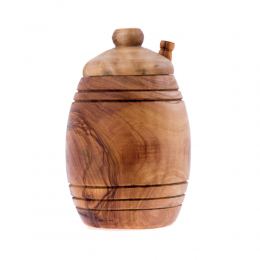 Olive Wood Honey Pot & Honey Dipper - Handmade Kitchen Accessory 