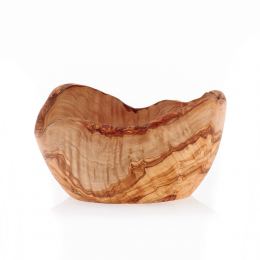 Olive Wood Serving Bowl - Handmade Rustic Style - 9.84" (25cm) 