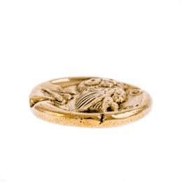 Paperweight (Presse Papier) - Handmade Solid Metal Desk Accessory - Owl of Minerva or Greek Athena Owl Design, Gold