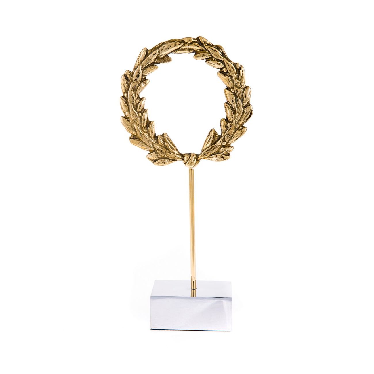 Laurel Wreath Handmade Bronze Metal Table Ornament 10'' (26cm)