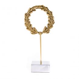 Laurel Wreath - Handmade Bronze Metal Table Ornament - 10'' (26cm)