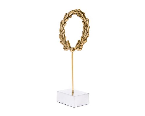 Laurel Wreath - Handmade Bronze Metal Table Ornament - 10'' (26cm)