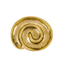 Ashtray - Handmade Solid Bronze - Spiral Design - Gold