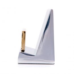 Business Card Holder - Handmade Solid Metal Desk Accessory - Archaic Design