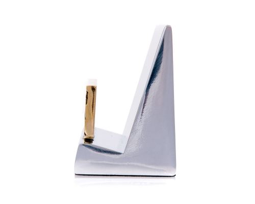 Business Card Holder - Handmade Solid Metal Desk Accessory - Archaic Design