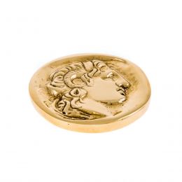 Paperweight (Presse Papier) - Handmade Solid Metal Desk Accessory - Alexander the Great Design, Gold