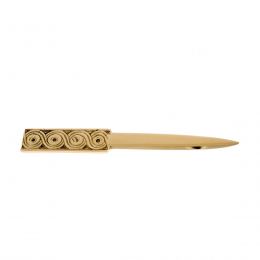 Letter Opener, "Archaic" Design - Handmade Solid Bronze Desk Accessory