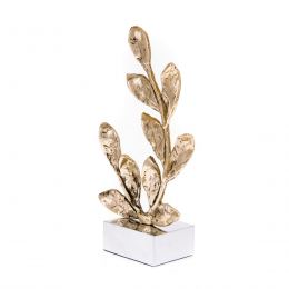 Laurel Branch - Handmade Bronze Metal Table Ornament - 7.0'' (18cm)