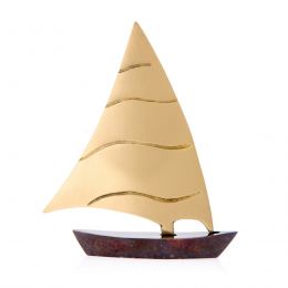 Sailing Boat, Set of 3 - Handmade Metal Decorative Nautical Ornament - Oxidized Bronze - Small, Medium & Large