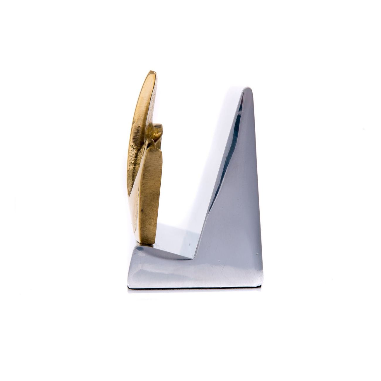 Business Card Holder Handmade Solid Metal Desk Accessory Golden
