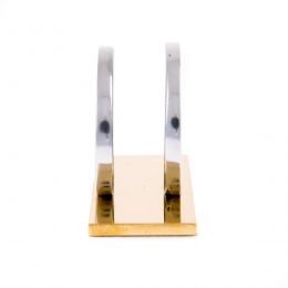 Business Card Holder - Handmade Solid Metal Desk Accessory - Nautilus Design