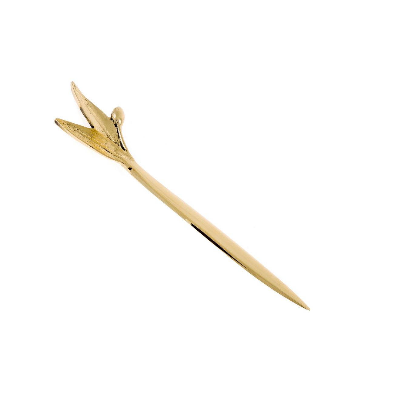 Desk Accessories Set of 2 Olive Branch Design Handmade Solid Metal Letter Opener, Business