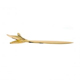 Desk Accessories Set of 2 - Olive Branch Design - Handmade Solid Metal - Letter Opener, Business Card Holder