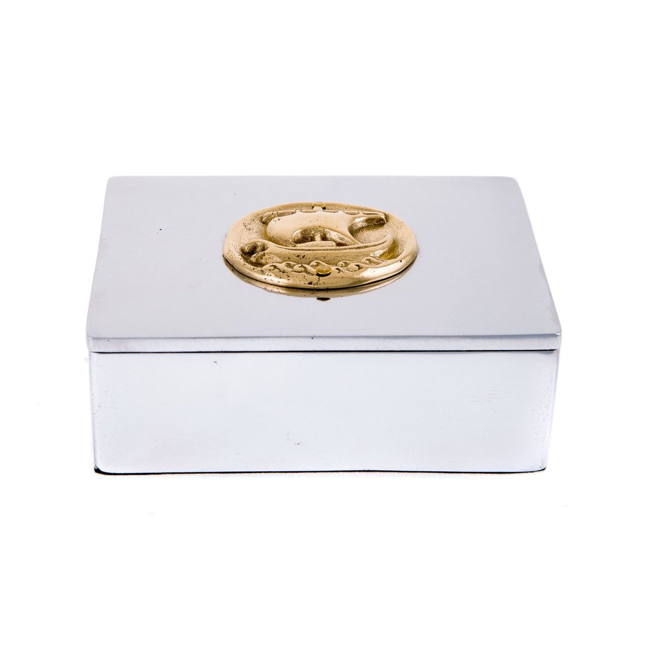 Desk Accessories Set of 2 Archaic Ship Design Handmade Solid Metal