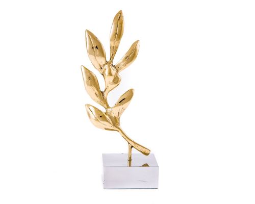 Olive Branch - Handmade Bronze Table Ornament - Style A