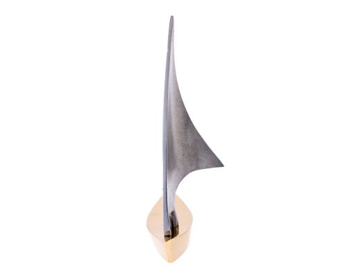Sailing Boat - Handmade Metal Decorative Nautical Ornament - Bronze & Aluminum - Medium 6.3'' (16cm)