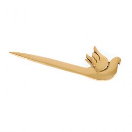 Letter Opener, Dove Bird Design - Handmade Solid Bronze Desk Accessory