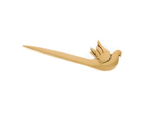 Letter Opener, Dove Bird Design - Handmade Solid Bronze Desk Accessory