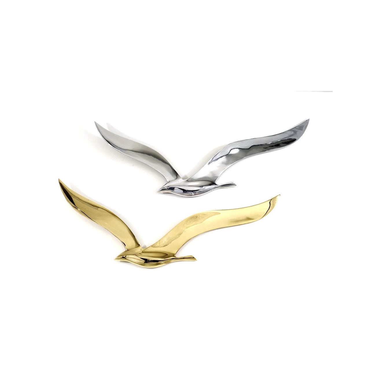 Small 27cm 10.6" Flying Seagull Bird Wall Decor Handmade of Solid Brass 