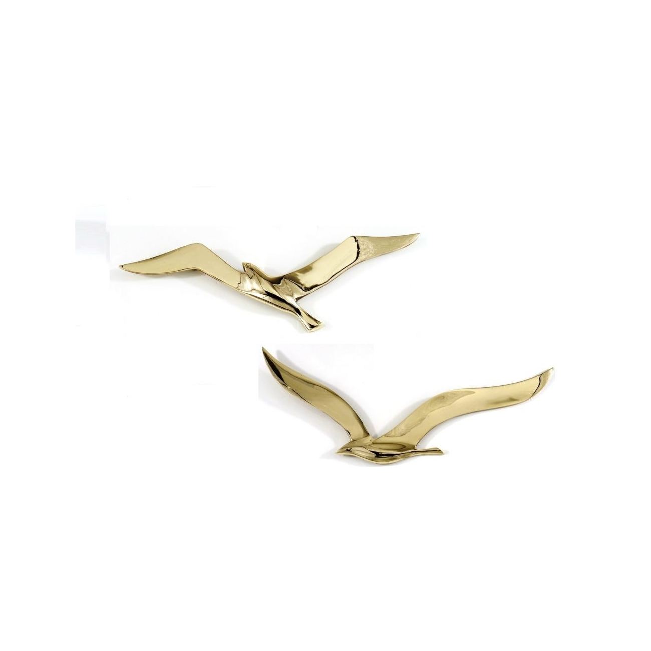 Flying Seagull Bird Handmade Metal Wall Art Decor Gold Large 37cm 14 6