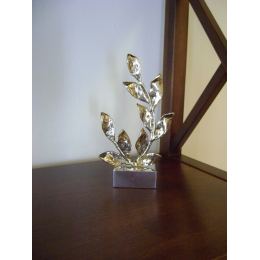 Laurel Branch - Handmade Bronze Metal Table Ornament - 7.0'' (18cm)