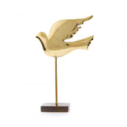 Dove Bird Μetal Decorative Sculpture - Ηandmade Bronze Table Ornament - Short, 18cm