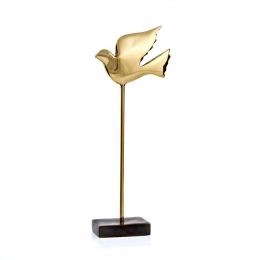 Dove Bird Μetal Decorative Sculpture - Ηandmade Bronze Table Ornament - Tall, 21cm