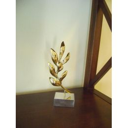 Olive Branch - Handmade Bronze Table Ornament - Style A