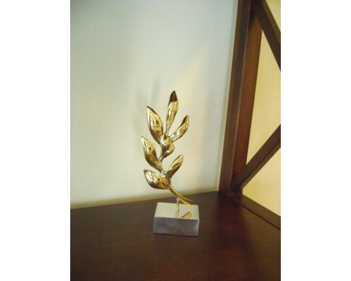 Olive Branch - Handmade Bronze Table Ornament - Style A