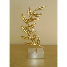 Olive Branch - Handmade Bronze Table Ornament - Style B